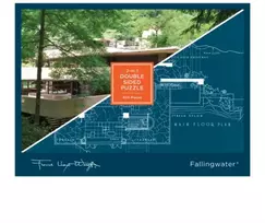 KNYGA Galison Frank Lloyd Wright Fallingwater 2-sided 500 Piece Puzzle