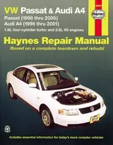 KNYGA Eric Godfrey Volkswagen VW Passat (1998-2005) & Audi A4 1.8L turbo & 2.8L V6 (1996-2001) Haynes Repair Manual (USA)