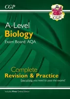 KNYGA Cgp Books A-Level Biology: AQA Year 1 & 2 Complete Revision & Practice with Online Edition