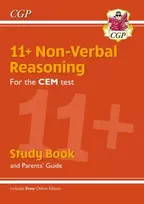 KNYGA Cgp Books 11+ CEM Non-Verbal Reasoning Study Book (with Parents’ Guide & Online Edition)