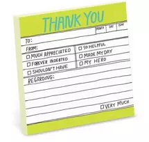 KNYGA Knock Knock Hand Lettered Sticky Note Thank You