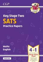 KNYGA Cgp Books KS2 Maths & English Year 6 SATS Practice Papers: Pack 1 - for 2026 (with free Online Extras)