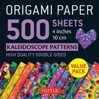 KNYGA Bookshop Origami Paper 500 sheets Kaleidoscope Patterns 4" (10 cm)