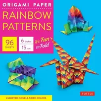 KNYGA Bookshop Origami Paper 100 Sheets Rainbow Patterns 6" (15 cm)