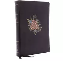 KNYGA Thomas Thomas Nelson KJV Holy Bible: Super Giant Print with 43,000 Cross References, Deluxe Juodas Floral Leathersoft, Raudona Letter, Comfort Print: King James Version