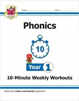 KNYGA Cgp Books KS1 Year 1 English Phonics 10-Minute Weekly Workouts