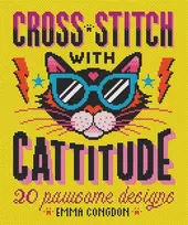 KNYGA Emma Congdon Cross Stitch with Cattitude, 20 Pawsome Designs