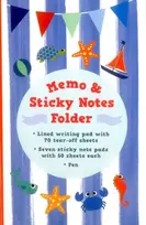 KNYGA Peony Press Memo & Sticky Notes Folder: Nautical