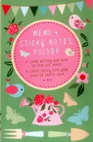 KNYGA Peony Press Memo & Sticky Notes Folder: Pretty Garden