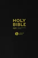 KNYGA New International Version NIV Larger Print Juodas Leather Bible