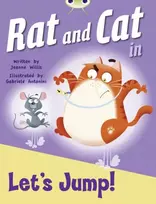 KNYGA Jeanne Willis Bug Club Guided Fiction Reception Raudona C Rat and Cat in Let's Jump
