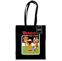 KNYGA Bookshop Steven Rhodes (Bingo Digs A Hole) Juodas Tote Bag