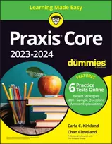 KNYGA Carla C Kirkland Praxis Core 2023-2024 For Dummies with Online Practice
