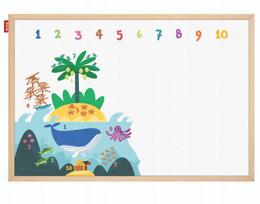 Memobe edukacinė lenta su skaičiais 60x40 cm, medinis rėmas