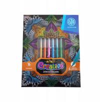 Astra Creativo Metallic Mandala rinkinys: 16 spalvinimo lapų ir 6 markeriai