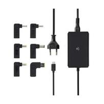 USB-C 65W GaN kroviklis nešiojamam kompiuteriui / planšetiniam kompiuteriui / išmaniajai telefonui Ultra Greitas Nedis Juodas