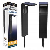 Juodas Led saulės šviestuvas lauko stulpas 41cm