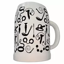 DIABLO DIABLO PICANTE SADO BEER PITCHER 700ml Ceramic Mug White/Colorful