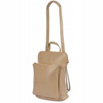 Odinė moteriška kuprinė-rankinė 2in1, elegantiška, A4, itališka