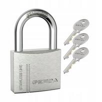 Nerūdijančio plieno spyna Gerda Stainless Line Knp S40, 3 raktai