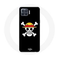 Coque pour Oppo A93 One Piece Manga Tete de Mort Fond Noir juoda