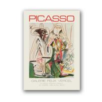 Abstract Vintage PostersPainting Pablo Picasso Exhibition Canvas  and Prints Museum Modern Gallery Wall Art Picture Home Decor 21x30cm No Framed beige