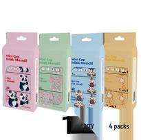 English Style Mini Wet Wipes, Individually Wrapped, Convenient for Travel - 8 Packs for Face and Mouth Cleaning