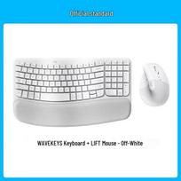 Logitech G Wave Keys Lift Combo Wireless Ergonomic Keyboard and Mouse Set