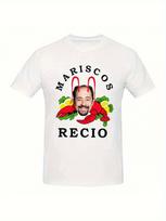 Funny Mariscos Recio Antonio Recio Graphic T Shirt Womens Unisex Cotton Tee Summer Spring Vintage Harajuku Top Oversize Streetwear S
