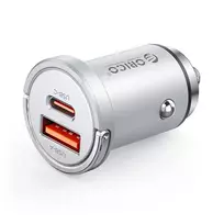 Orico MiniRing Pro car charger | 45W | PD, QC, PPS | USB-A, USB-C | gray