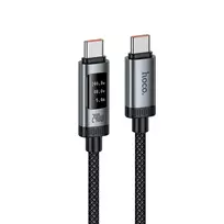 Hoco U148 data transfer and charging cable | USB-C to USB-C | PD | 240W | with LED display | 1.2m | black