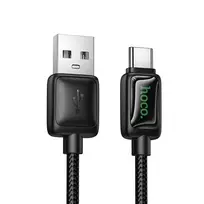 Hoco U146 data transfer and charging cable | with LED display | USB-A to USB-C | 15W | 1.2m | black