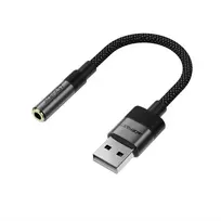 Acefast J13 USB-A to 3.5mm mini jack adapter - black