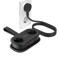 Orico APP 15.5W 5-in-1 Power Strip 2x AC + 2x USB-A + 1x USB-C - Black