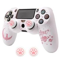 Minkštas silikoninis valdymo apvalkalas odelė Playstation 4 konsolės valdiklio dėklui Žaidimų pulto dangtelis Korpusas PS4 Slim Pro vairasvirtės dėklui