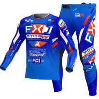 NAUJAS 2026 FXJ enduro motocross marškinėlių ir kelnių mx įrangos komplektas motociklininko drabužiai mtb carracing kostiumas Off Road įranga S - 30 mėlyna