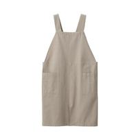 MUJI Cotton Plain Weave Work Dark Size 84376184 Apron, Beige, Unisex, S-M,