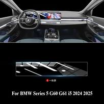 For BMW Series 5 G60 G61 i5 2024 2025 Accessories interior film transparent TPU Gear Panel GPS Center Console PPF Protection E