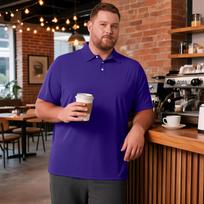 Men Plus Size Polo Shirt Classic Fit Breathable Short Sleeve Golf Shirt with Collar for Casual or XXXL violetinė