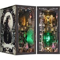 3D Book Nook DIY Kit Tarot Card Theme with LED Lights Wooden Miniature Model Stable Eco-friendly UV Detail Collection Gift 18.5x11.3x23.6 cm 137