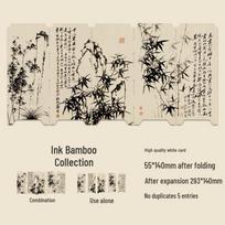 Chinese-Style Ink Rhyme Bookmarks: Misty Haze Series, 4 Creative Designs for Students