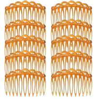 1/10pcs New Women Brides Wedding Veil Hair Combs French Combs Korean Retro Bangs Comb Hairpin Style Insert Comb 1pcs šviesios kavos spalvos