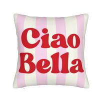Ciao Bella Art Design Pillow Case Funny Pillow Cover Custom Pillowcases For Chair Sofa Home Decor Peach skin 18*18(CM)-1Pcs