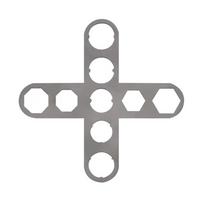 Dental Rotor Repair Tool Multi-function Dental Turbine Remove Back Cover Wrench Universal Fit for Dental Clinic Lab gray