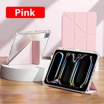Case For iPad Air 13 11 M4 2026 Pro 13 M5 12.9 12th 11th A16 10th 10 Generation For iPad Air 4 5 7th 8th 9th 10.2 Protective Cover Pro 11 M4 M5 rožinė
