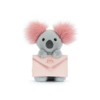 Koala Messenger minkštas pliušinis žaislas pilkas/rožinis 20cm