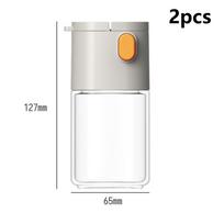 2pcs Quantitative Salt Shaker,180ml Double Dispensing Spout Salt Container,Multi-Purpose Condiment Bottle,Kitchen Seasoning Jar