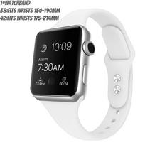 38mm For Iwatch 42mm Strap Bracelet Band Sports Silicone Replace Solid Color White,38mm