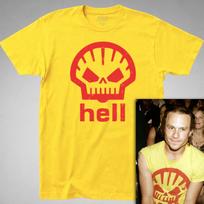 HELL T-SHIRT Heath Ledger shell gas station parody funny y2k joker dark knight S