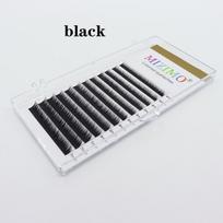 Spalva blakstienos 0,07 juoda mėlyna raudona rožinė ruda violetinė balta apatinės blakstienos dirbtinės antakiai Mix4-5-6-7mm apatinių blakstienų priauginimui juoda